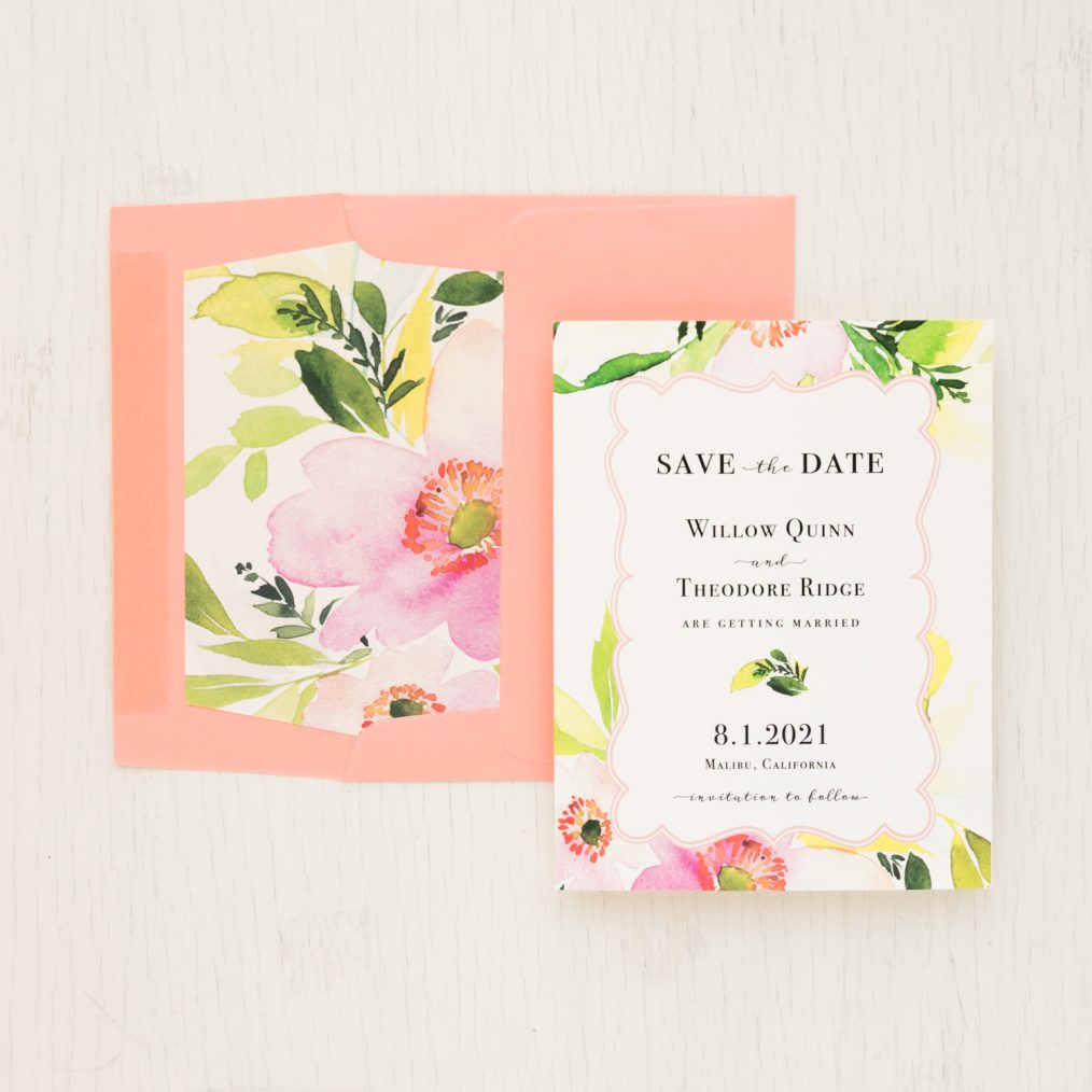 Blush & Coral Save the Dates