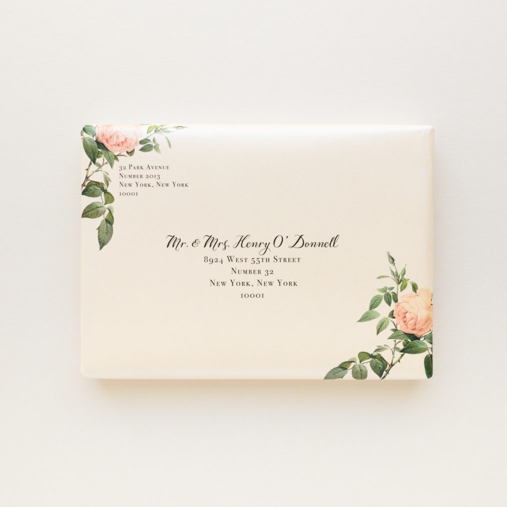 Ivory & Blush Floral Wedding invitations