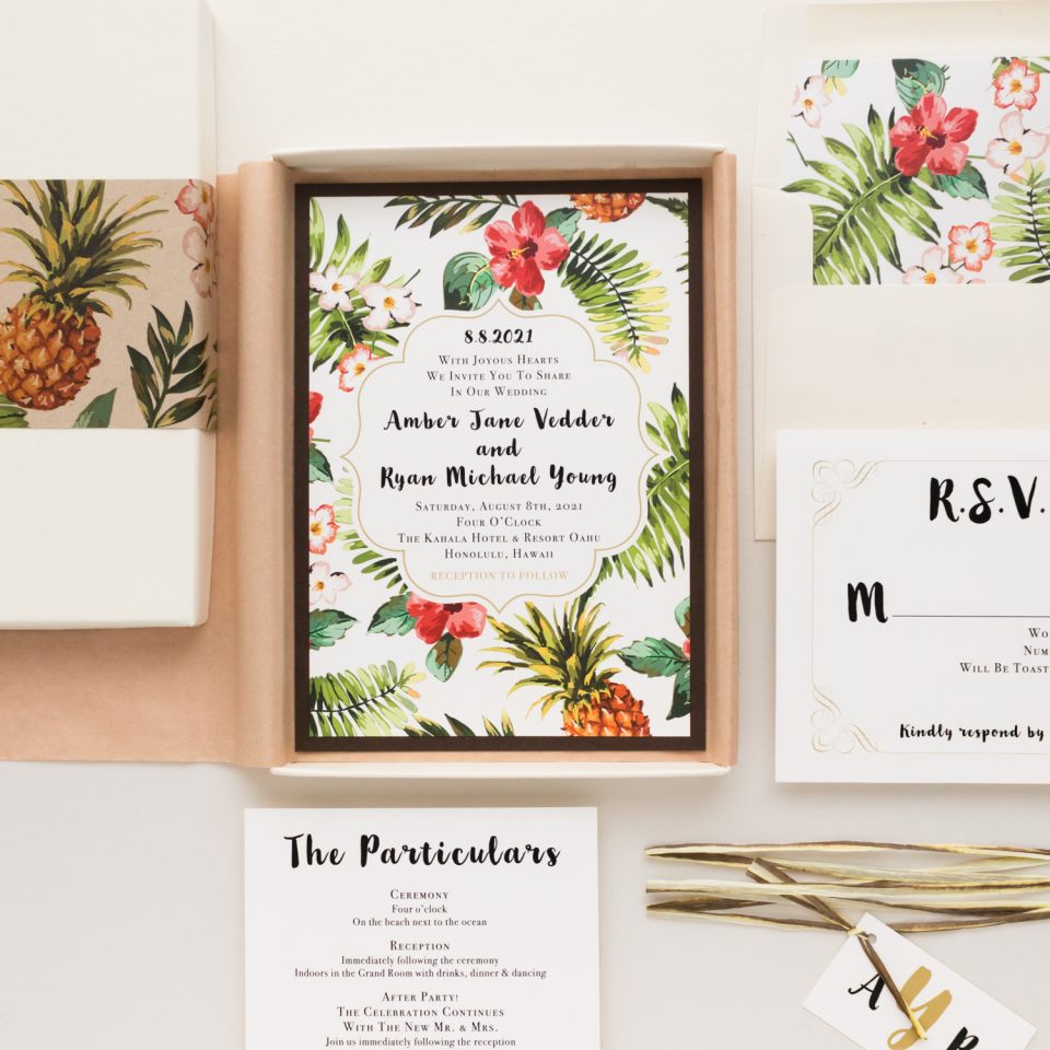 Pineapple Paradise Save the Dates Beacon Lane