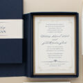 Elegant Navy Wedding Invitations traditional simple | Beacon Lane