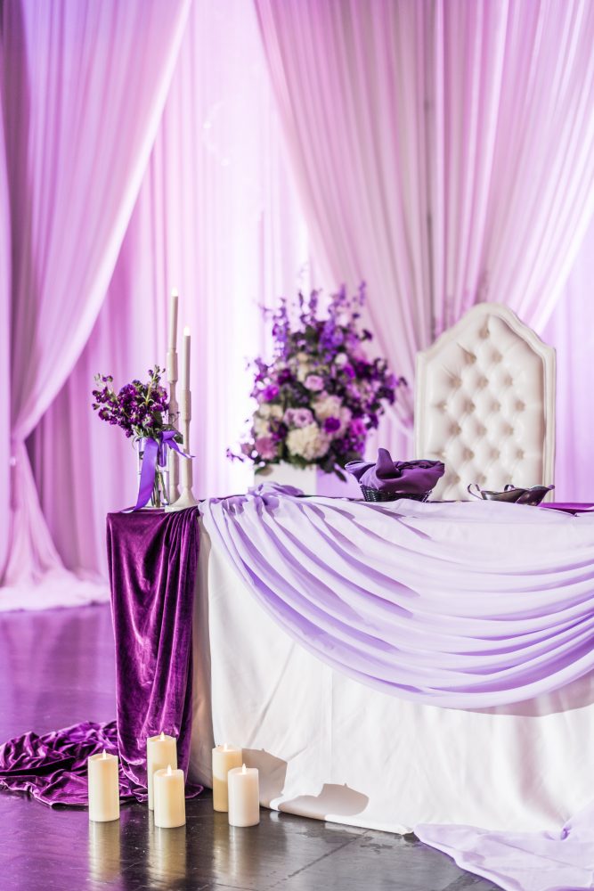 Monochrome Purple Wedding