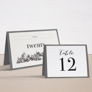 City Skyline Tented Table Numbers