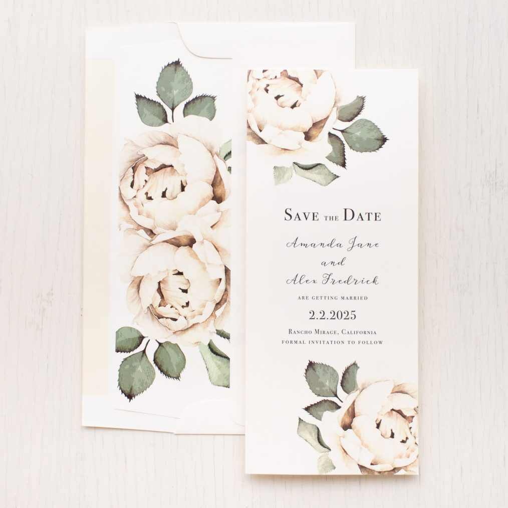 Simple Ivory Save the Dates