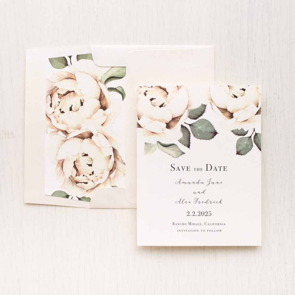 Simple Ivory Save the Dates