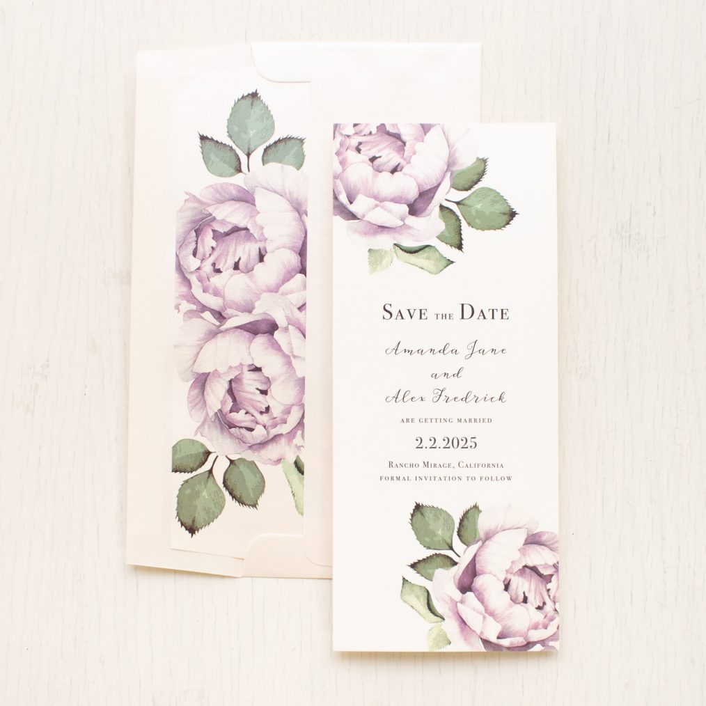 Simple Lilac Save the Dates