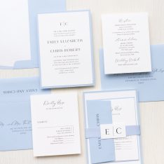 Something Blue wedding invitations