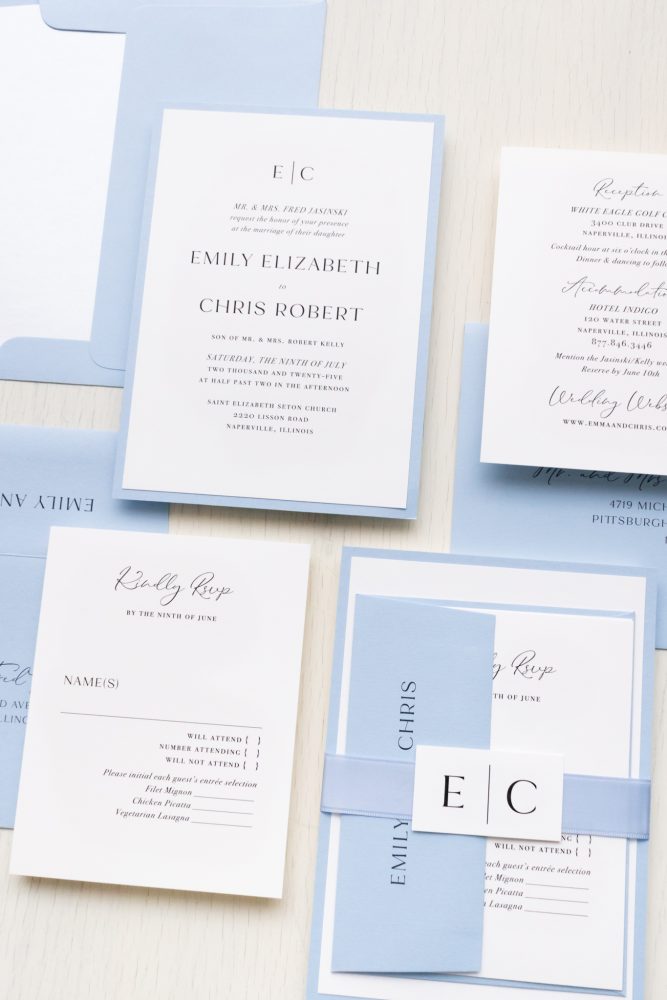 Something Blue Wedding Invitations | Beacon Lane