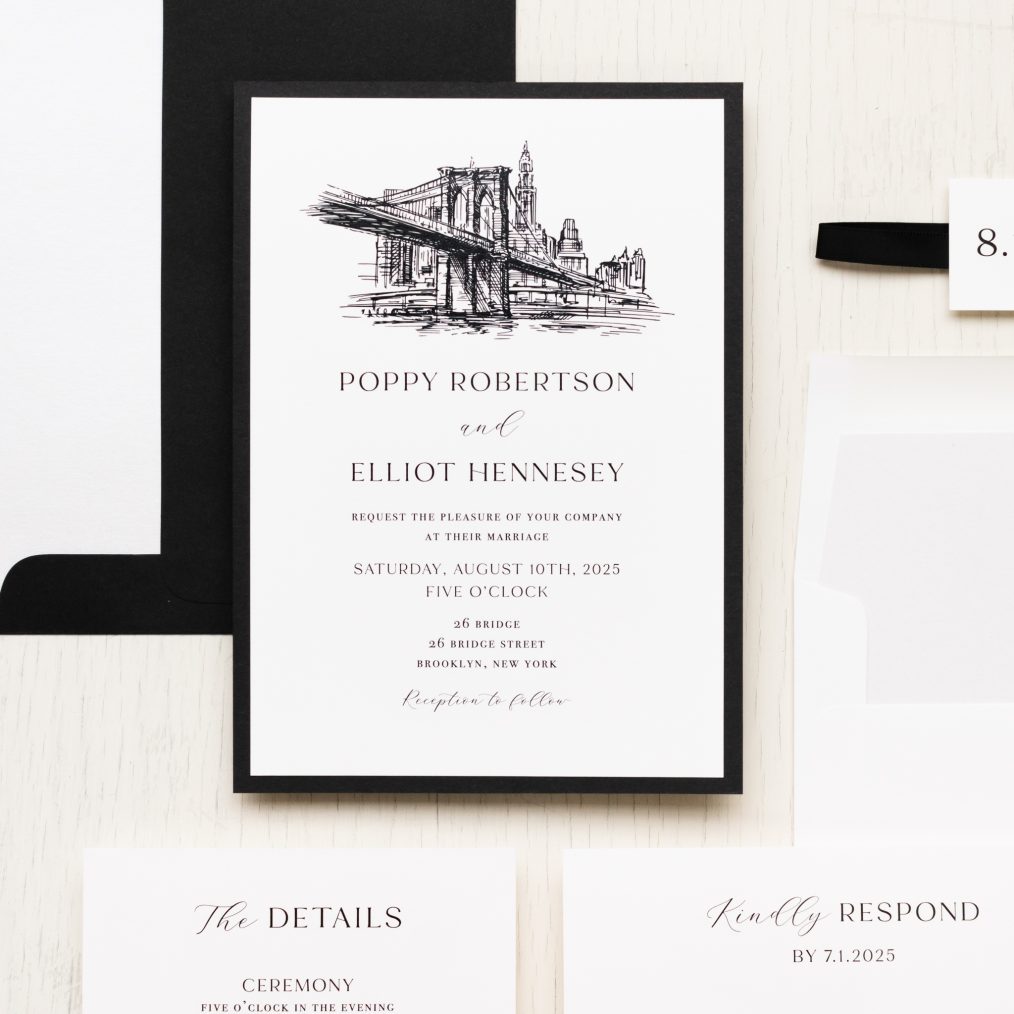 Brooklyn Bridge Wedding Invitations
