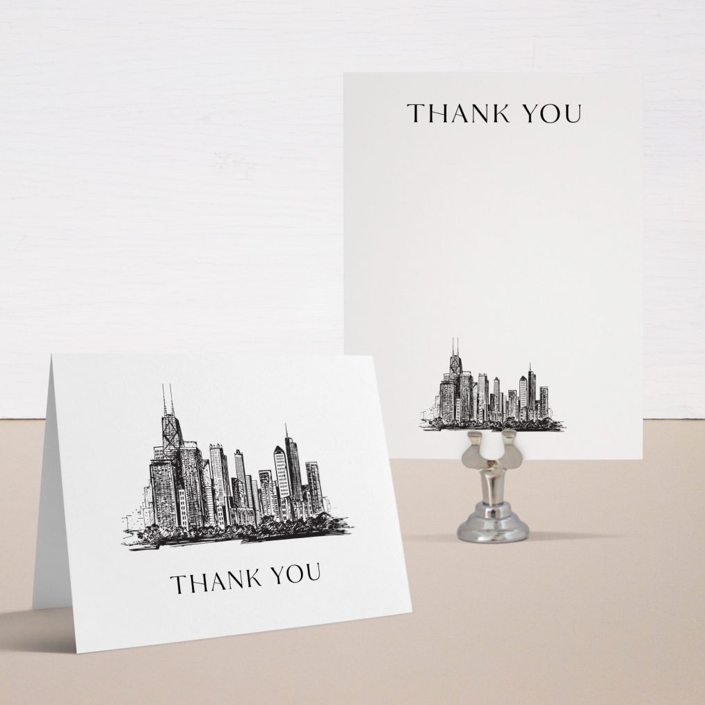 Chicago Skyline Thank You Cards
