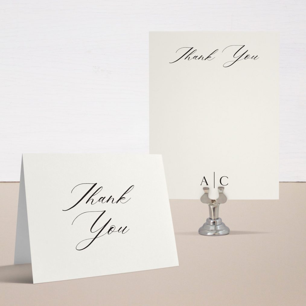 Minimal Calligraphy Thank You Cards