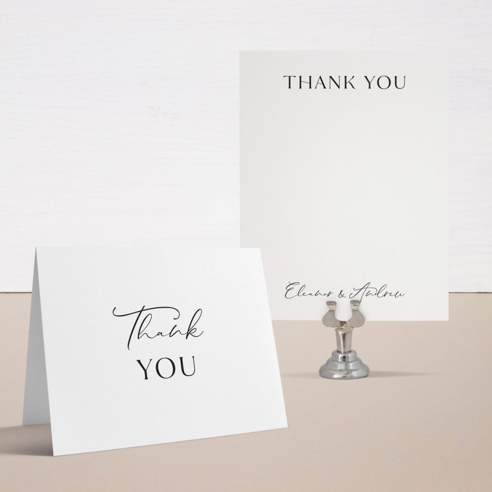 Simple Black Tie Thank You Cards