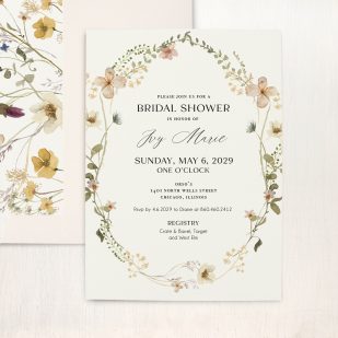 Earthy Garden Bridal Shower Invitations