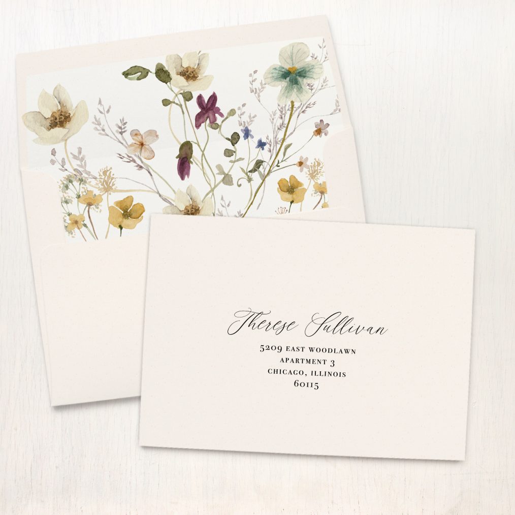 wildflower bridal shower invitations
