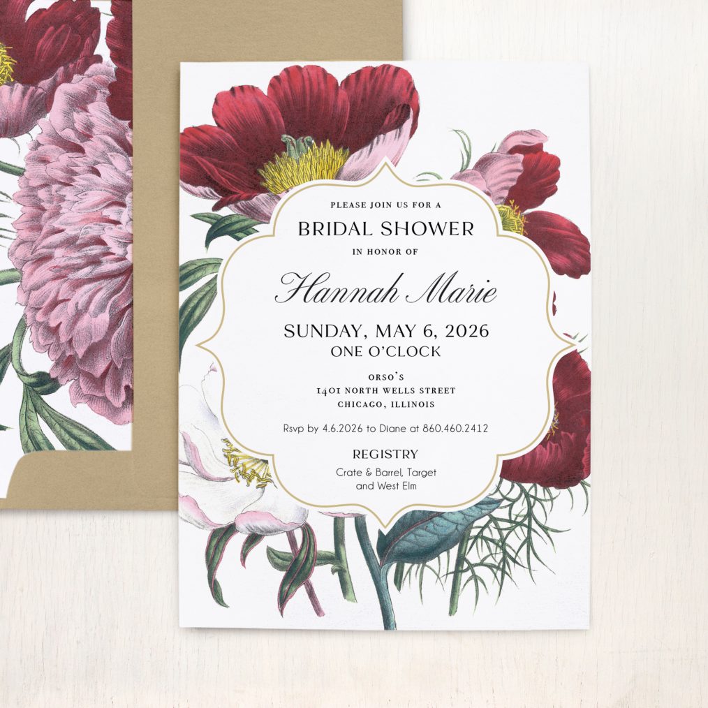 chic boho bridal shower invitations