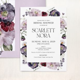 Modern Lavender Bridal Shower Invitations