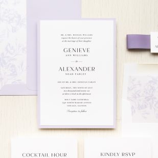 Lilac Classic Wedding Invitations