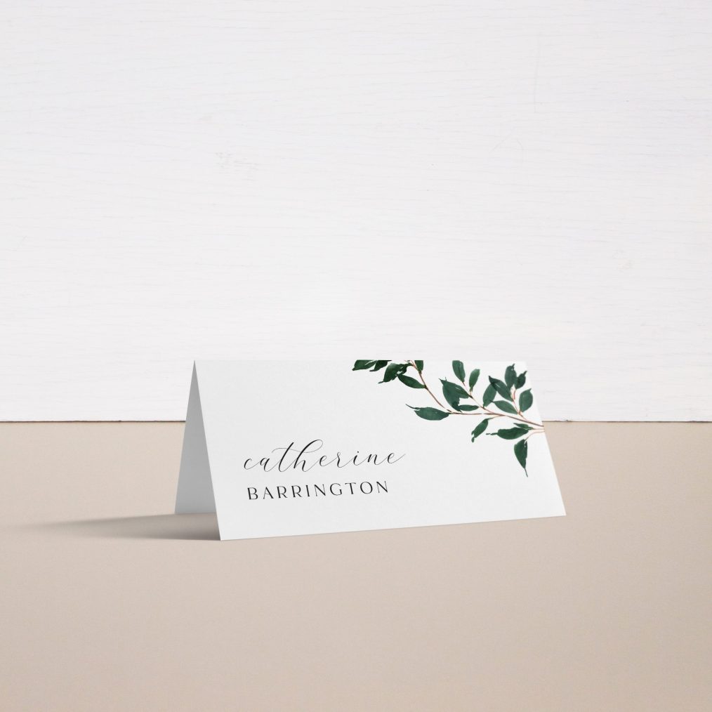 Forest Green Modern Place and Escort Cards